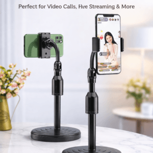 adjustable desktop phone stand – flexible holder for desk, live streaming & video calls