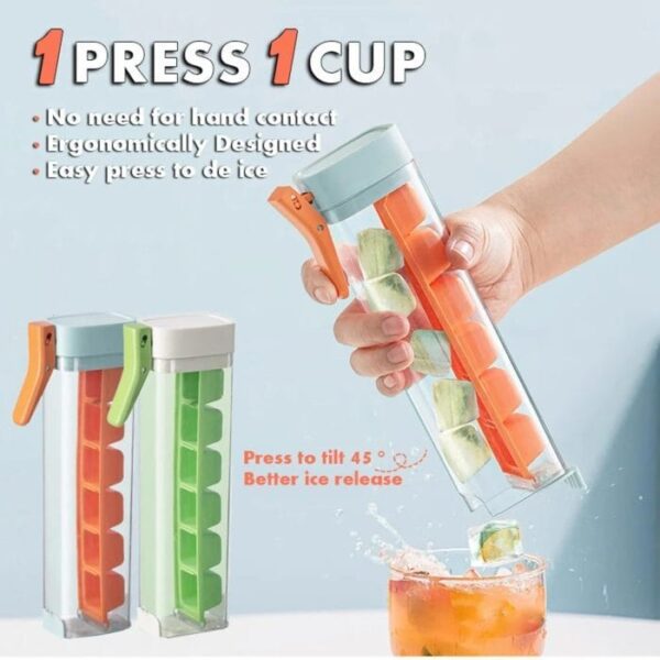 Quick Ice Maker Bottle – Easy Release Ice Cube Tray