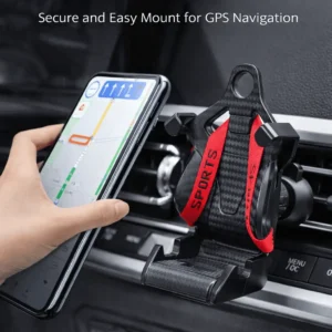 ⭐ 360° rotatable car phone holder – air vent mount | racing seat design