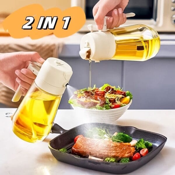 2-in-1 Oil Sprayer Bottle – Perfect for Cooking & Air Fryer