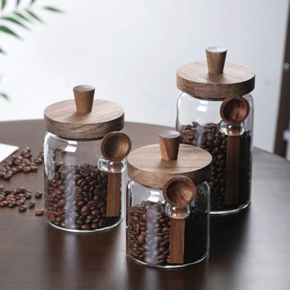 3-Piece Glass Coffee & Storage Jar Set - Image 4