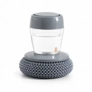 kitchen soap dispensing brush – palm scrub with detergent tank
