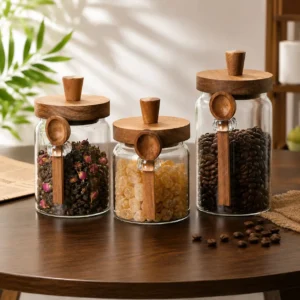 Glass Storage Jar Set
